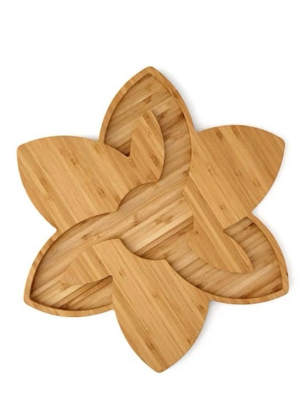 Bamboo Lotus Flower Charcuterie Board Appetizer Serving Platter Vegetable Board‎